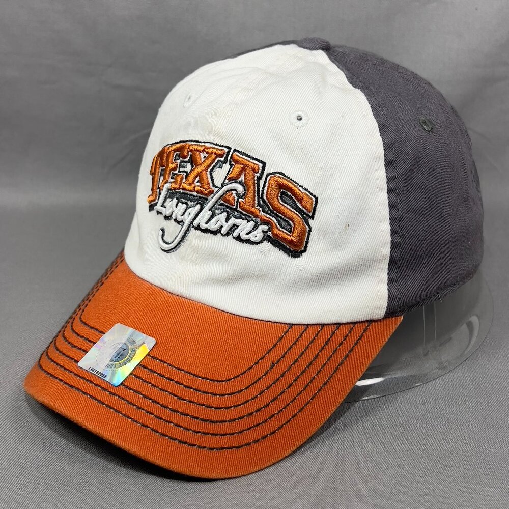 Texas Longhorns Stretch Fit S/M NCAA Hat TOW Orange Spellout Football Dad Mens
